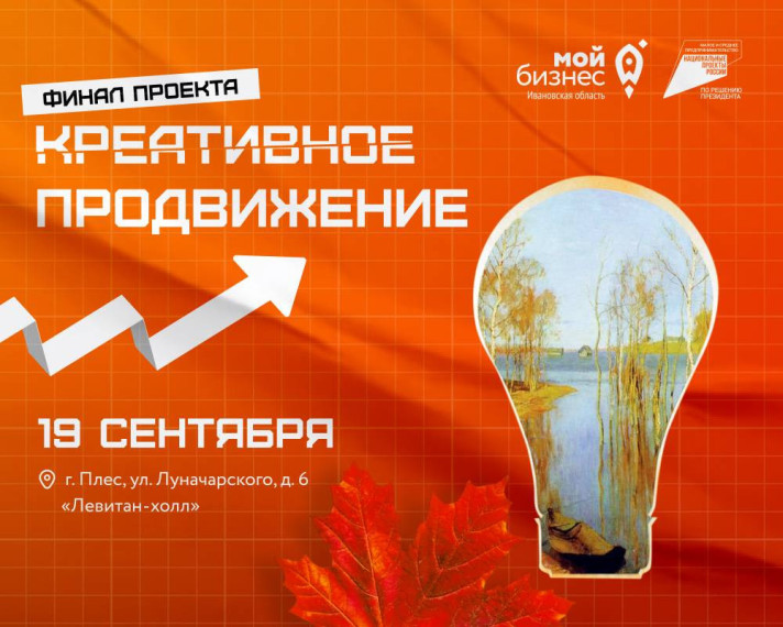 Центр "Мой бизнес" приглашает предпринимателей Ивановской области на финал проекта "Креативное продвижение"! . Центр "Мой бизнес" приглашает предпринимателей Ивановской области на финал проекта "Креативное продвижение"! .