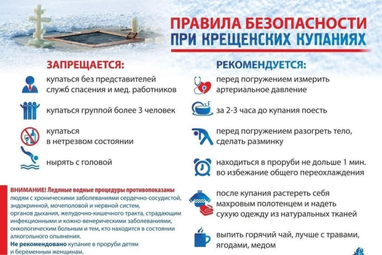 Правила безопасности при Крещенских купаниях. Правила безопасности при Крещенских купаниях.